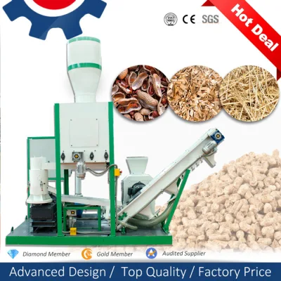Sistema de máquina de pellets de madera blanda para residuos agrícolas, móvil, cáscara de girasol, 2,5mm